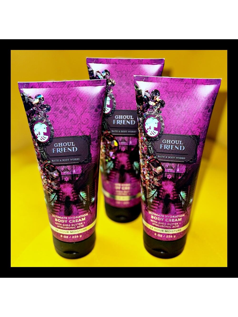 Bath & Body Works Ghoul Friend 8 oz Ultimate Hydration Body Cream x3 Halloween - Picture 1 of 3